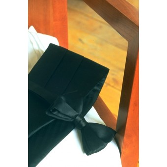 Big and Tall Silk Cummerbund and Bow Tie Set