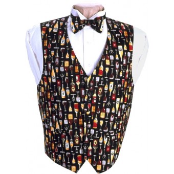 Wine Vest and Bow Tie Set