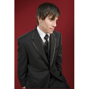 The Edge Two Button Black Tuxedo