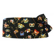 Mardi Gras Masquerade Ball Cummerbund and Bow Tie Set