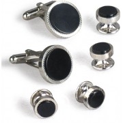 Rope Black Onyx Cufflinks and Studs