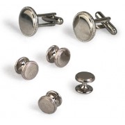 Mirrored Rope Cufflinks and Studs