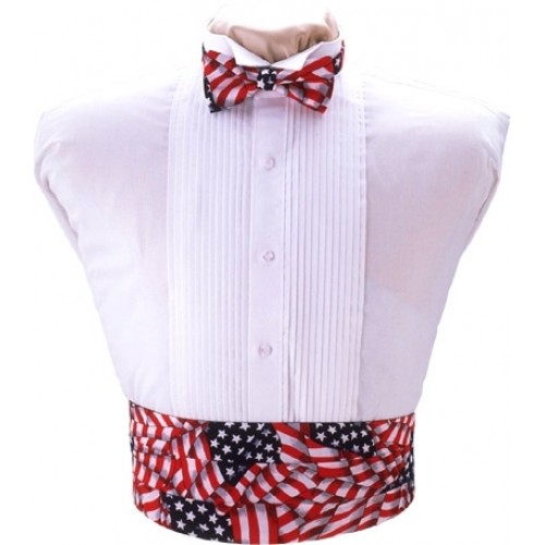 Stars and Stripes Cummerbund and Tie Set