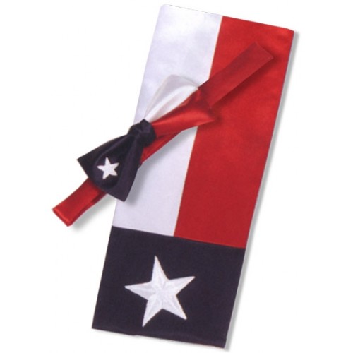 Red, White and Blue Texas Star Cummerbund and Tie Set