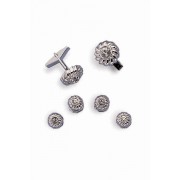 Soleil Sterling Silver Cufflinks and Studs