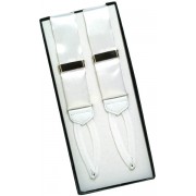 White or Ivory Silk Suspenders White or Ivory Silk Suspenders