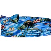 Blue Tropicals Cummerbund and Bow Tie Set