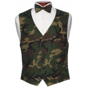 Camouflage Vest and Bow Tie Set