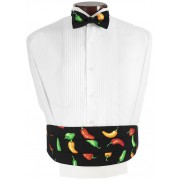 Chili Peppers Cummerbund and Bow Tie Set