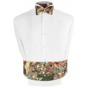 Hawaiian Luau Cummerbund and Bow Tie Set