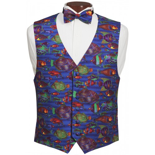 Saltwater Fish Vest and Tie Set