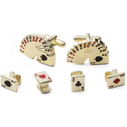 Playing Cards Cufflink and Stud Set