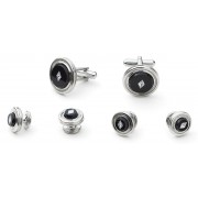 Diamante Cufflink and Stud Set