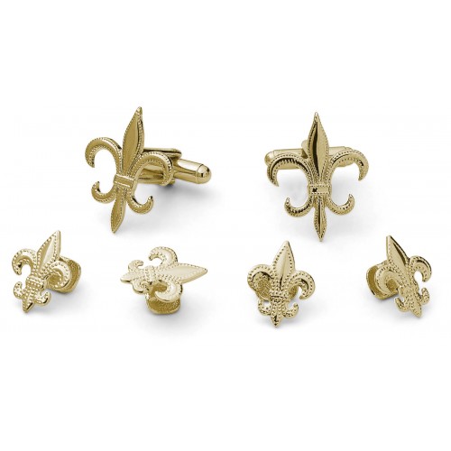 Fleur de lis Cufflink and Stud Set