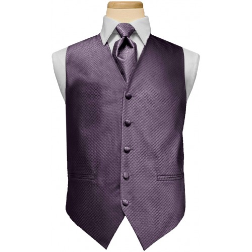 Custom Color Diamond Vest and Tie Set