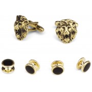 Lions Head Cufflink and Stud Set Lions Head Cufflink and Stud Set