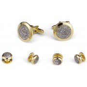 Glitter Stone Cufflink and Stud Set Glitter Stone Cufflink and Stud Set
