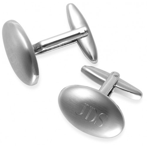 Eaton Brushed Silver Cufflinks