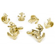 Anchors Aweigh Cufflink and Stud Set