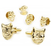 Drama Masks Cufflink and Stud Set