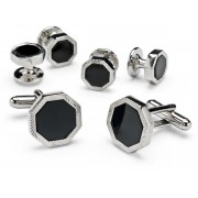 Octagon Cufflinks and Studs