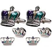 Mardi Gras Colored Crowns Cufflinks and Studs Mardi Gras Colored Crowns Cufflinks and Studs