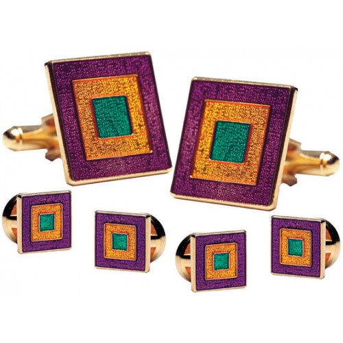 Mardi Gras Classic Cufflinks and Studs