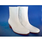 White Cuban Heel Boots White Cuban Heel Boots