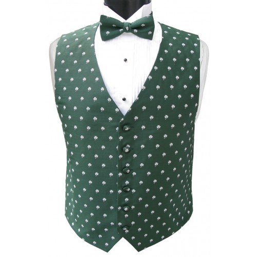 Irish Shamrocks Vest and Tie Set