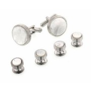 Concentric Edge Mother of Pearl Cufflinks and Studs Concentric Edge Mother of Pearl Cufflinks and Studs