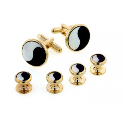 Yin Yang Cufflinks and Studs