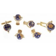 Globe Cufflinks and Studs