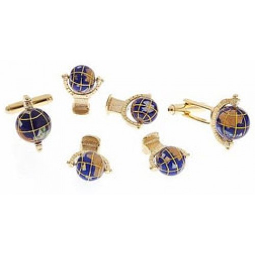 Globe Cufflinks and Studs