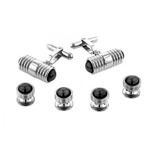 Hematite End Cufflinks and Studs