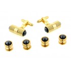 Hematite End Cufflinks and Studs