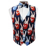 Pop Art Peace Vest and Tie Set Pop Art Peace Vest and Tie Set