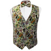 Mardi Gras Jazz Posters Vest and Tie Set