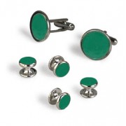 Shamrock Green Cufflinks and Studs