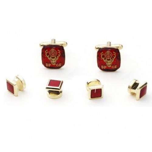 Elk's Club Cufflink and Stud Set