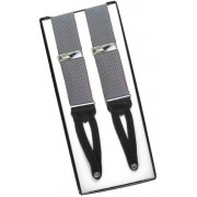 Silver Gray Silk Suspenders Silver Gray Silk Suspenders