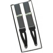 Black and Gray Birdseye Silk Suspenders Black and Gray Birdseye Silk Suspenders