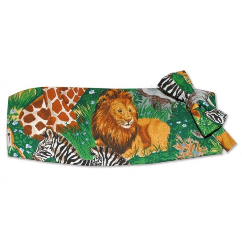 Jungle Room Cummerbund and Tie