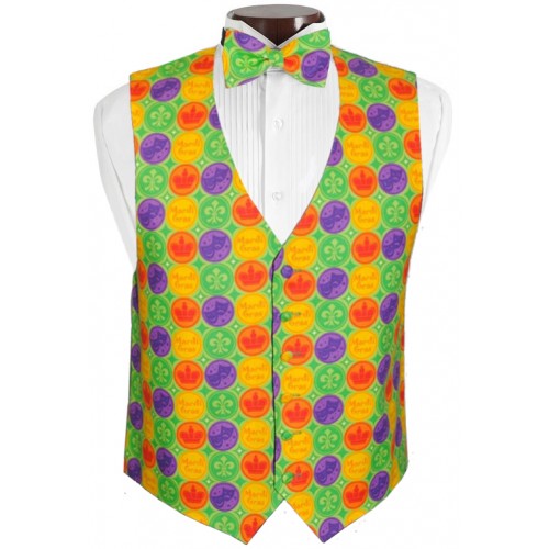 Mardi Gras Coins Vest and Tie