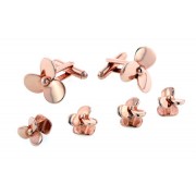 Rose Gold Propeller Cufflinks and Studs Rose Gold Propeller Cufflinks and Studs