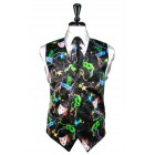 Mardi Gras Beads and Masks Vest and Tie