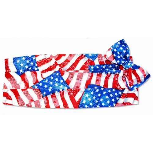 Patriotic Cummerbund and Bow Tie Set