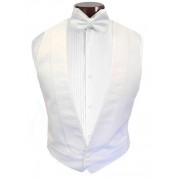 White Piqué Vest and Tie Set