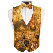 Jungle Animals Vest and Bow Tie Set