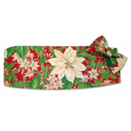 Christmas Poinsettia Cummerbund and Tie Set