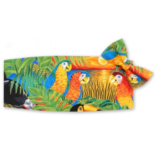 Parrots in Paradise Cummerbund and Bow Tie Set